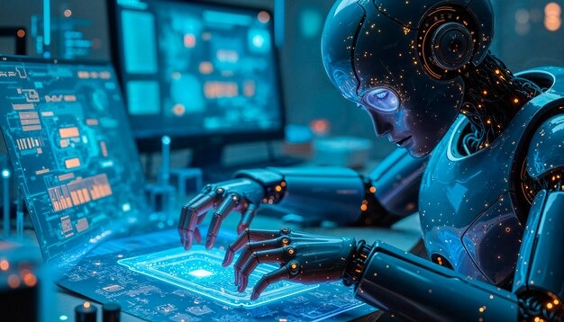 Crafting Captivating Headlines: Your awesome post title goes here imgi-129-futuristic-robot-interacting-with-digital-interface-23-2151966726